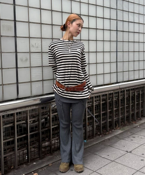 レースアップニットフレアパンツ（その他パンツ）｜Oriens JOURNAL