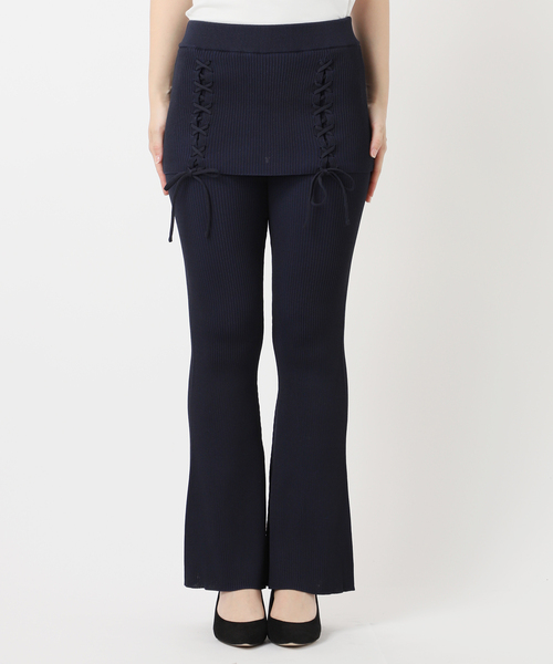 レースアップニットフレアパンツ（その他パンツ）｜Oriens JOURNAL