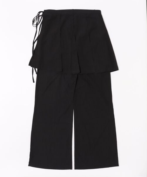 Didot.showroom（ディドット ショールーム）の「ナイロンラップスカートSETパンツ（その他パンツ・レディース・ブラック/グレー/アイボリー・S/M）」の4枚目の写真