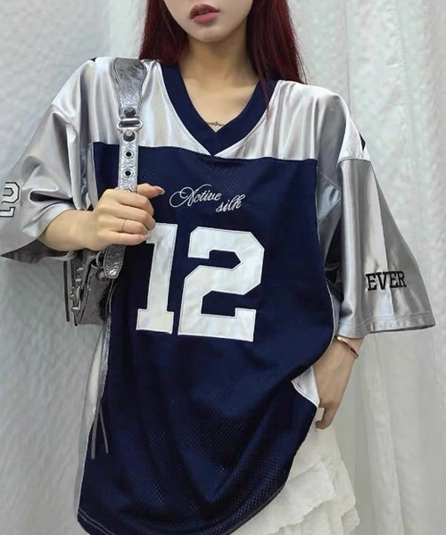 ROOPTOKYO(ループトウキョウ)の「Basketball uniform style top / バスケユニフォーム風 トップス(Tシャツ/カットソー・メンズ・ホワイト/ブラック・L/M)」の2枚目の写真