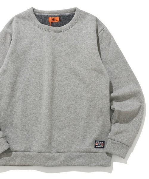 KRIFF MAYER Kid's Collection（クリフメイヤーキッズコレクション）の「裏シャギークルー（スウェット・キッズ・カーキ/ブルーグリーン/チャコール/ナチュラル/ダークブルー/バーガンディー/ライトブルー/ブラック/ダークグリーン/ブラウン/グレー・130/120/170/160/150/140）」の3枚目の写真