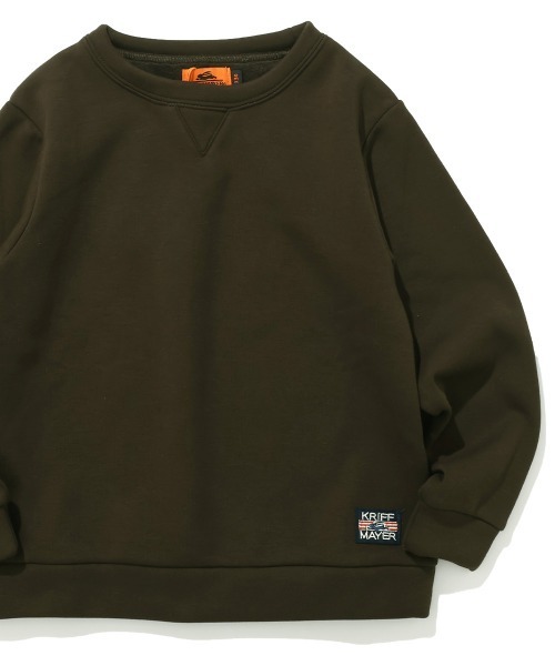 KRIFF MAYER Kid's Collection（クリフメイヤーキッズコレクション）の「裏シャギークルー（スウェット・キッズ・カーキ/ブルーグリーン/チャコール/ナチュラル/ダークブルー/バーガンディー/ライトブルー/ブラック/ダークグリーン/ブラウン/グレー・130/120/170/160/150/140）」の7枚目の写真
