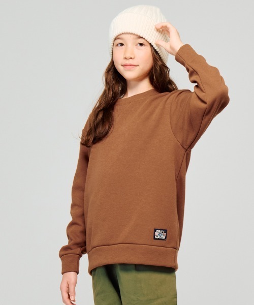 KRIFF MAYER Kid's Collection（クリフメイヤーキッズコレクション）の「裏シャギークルー（スウェット・キッズ・カーキ/ブルーグリーン/チャコール/ナチュラル/ダークブルー/バーガンディー/ライトブルー/ブラック/ダークグリーン/ブラウン/グレー・130/120/170/160/150/140）」の16枚目の写真