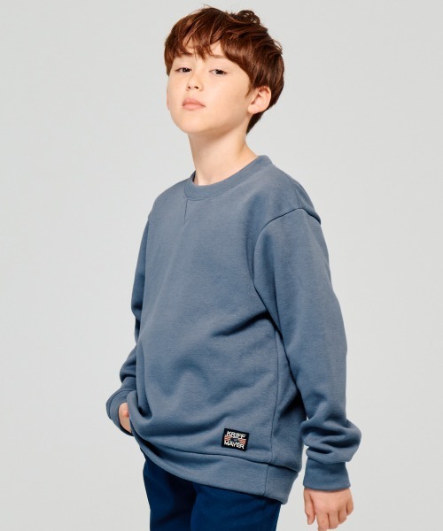KRIFF MAYER Kid's Collection（クリフメイヤーキッズコレクション）の「裏シャギークルー（スウェット・キッズ・カーキ/ブルーグリーン/チャコール/ナチュラル/ダークブルー/バーガンディー/ライトブルー/ブラック/ダークグリーン/ブラウン/グレー・130/120/170/160/150/140）」の20枚目の写真