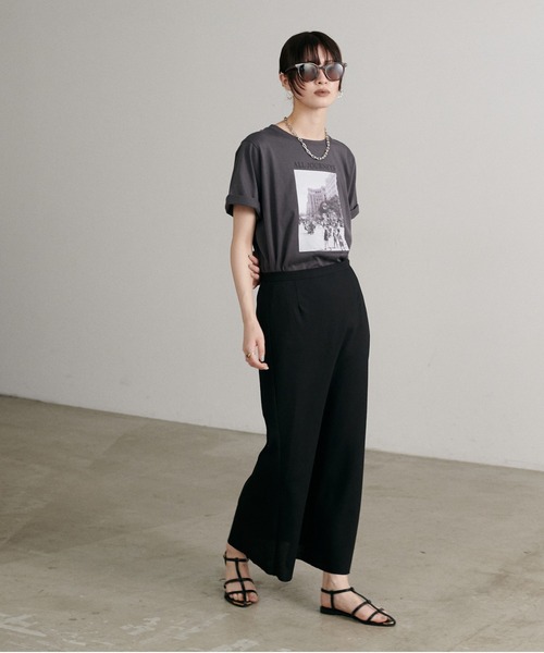 LARUTA（ラルータ）の「【LARUTA】ALL JOURNEYS フォトT［汗染み防止機能付き］（Tシャツ/カットソー・レディース・オフホワイト/スミクロ・FREE）」の11枚目の写真