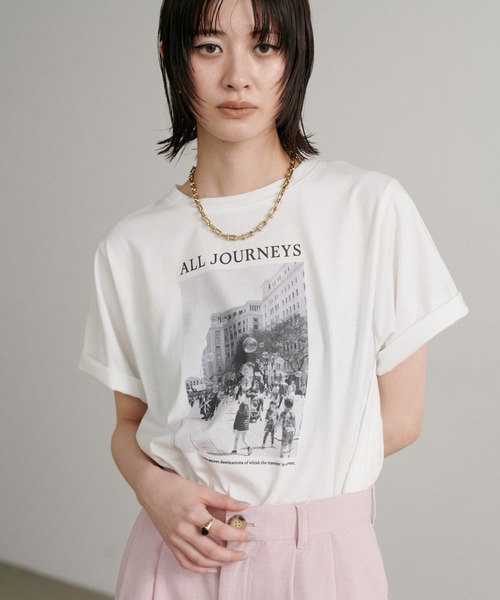 LARUTA ラルータ Tシャツ まとめ売り セール】【LARUTA】ALL JOURNEYS フォトT［汗染み防止機能付き