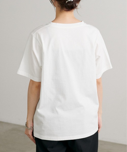 LARUTA（ラルータ）の「【LARUTA】ALL JOURNEYS フォトT［汗染み防止機能付き］（Tシャツ/カットソー・レディース・オフホワイト/スミクロ・FREE）」の7枚目の写真