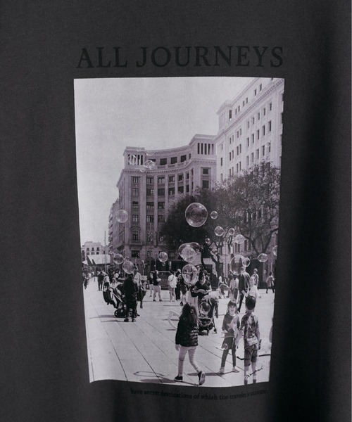 LARUTA（ラルータ）の「【LARUTA】ALL JOURNEYS フォトT［汗染み防止機能付き］（Tシャツ/カットソー・レディース・オフホワイト/スミクロ・FREE）」の10枚目の写真