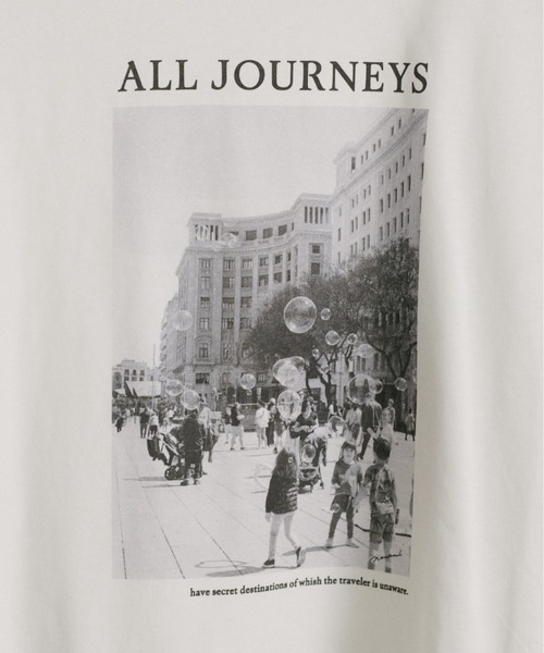 LARUTA（ラルータ）の「【LARUTA】ALL JOURNEYS フォトT［汗染み防止機能付き］（Tシャツ/カットソー・レディース・オフホワイト/スミクロ・FREE）」の17枚目の写真