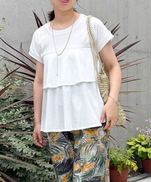 fredy couleur | TC天竺ティアードフリルTシャツ(Tシャツ/カットソー)