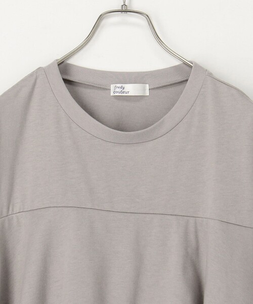 fredy couleur（フレディクルール）の「TC天竺ティアードフリルTシャツ（Tシャツ/カットソー・レディース・ブラウン/オフホワイト/ブラック/グレイッシュベージュ・38）」の17枚目の写真