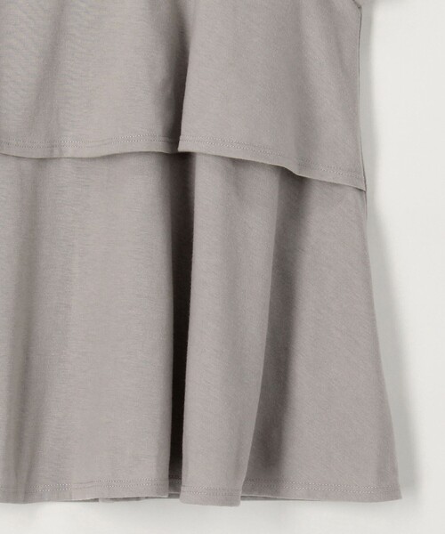 fredy couleur（フレディクルール）の「TC天竺ティアードフリルTシャツ（Tシャツ/カットソー・レディース・ブラウン/オフホワイト/ブラック/グレイッシュベージュ・38）」の19枚目の写真