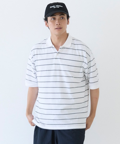 セール】カノコボーダーポロシャツ（ポロシャツ）｜coca（coca