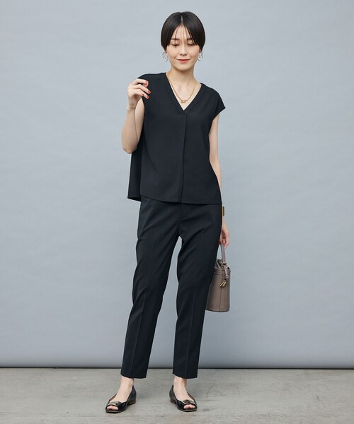 NOLLEY’S Sophi(ノーリーズソフィ)の「《セットアップ対応》ウォッシャブルファンクショナルツイルテーパードパンツ(その他パンツ・レディース・ブラック/カーキ・38/36)」の21枚目の写真