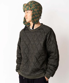 ジャガードキルトクルーネック