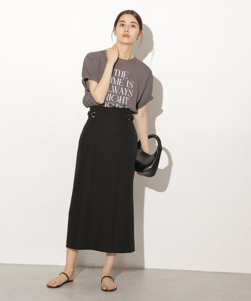 NANO universe(ナノユニバース)の「サイドベルトディティールタイトスカート(スカート・レディース・グリーン/ブルーグレー/ブラック/ブラウン/サンドグレー/ベージュ・マルチサイズ)」の12枚目の写真