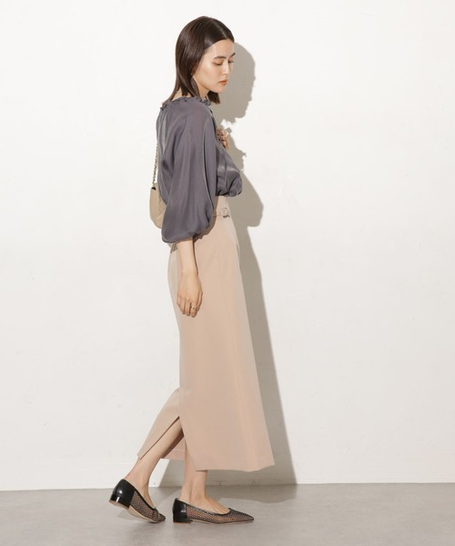 NANO universe(ナノユニバース)の「サイドベルトディティールタイトスカート(スカート・レディース・グリーン/ブルーグレー/ブラック/ブラウン/サンドグレー/ベージュ・マルチサイズ)」の19枚目の写真