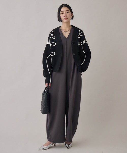 Paradise Picnic（パラダイスピクニック）の「別注刺繍コードカーディガン（カーディガン/ボレロ・レディース・ブラック/グレー/ホワイト・FREE）」の5枚目の写真