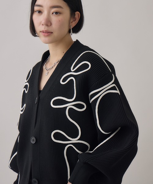 Paradise Picnic（パラダイスピクニック）の「別注刺繍コードカーディガン（カーディガン/ボレロ・レディース・ブラック/グレー/ホワイト・FREE）」の11枚目の写真