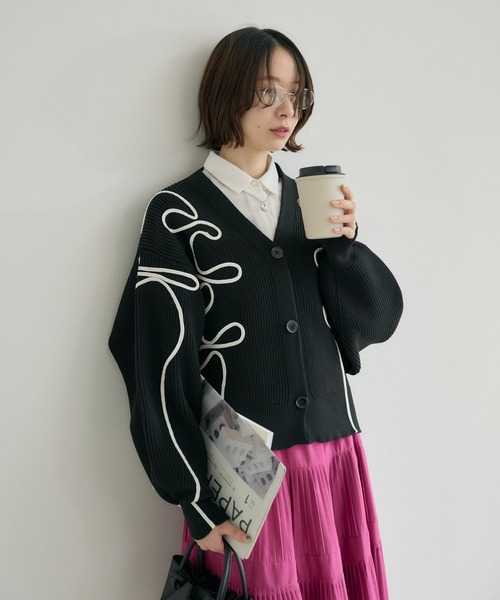 セール】別注刺繍コードカーディガン（カーディガン/ボレロ
