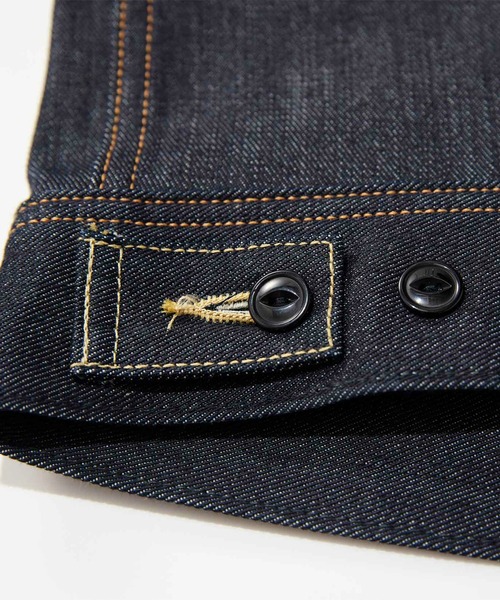 Lee（リー）の「Lee/リー【リジッド/生デニム】AMERICAN RIDERS 101Jデニムジャケット/ブルゾン セットアップ可（デニムジャケット・メンズ・ノンウォッシュ・SMALL/MEDIUM/LARGE/X-LARGE）」の6枚目の写真