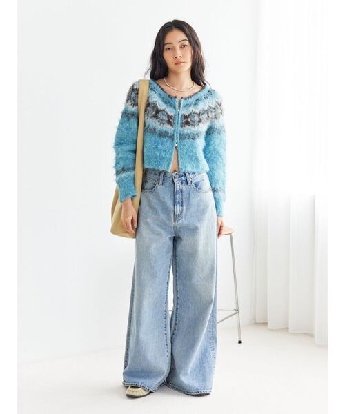 Ungrid(アングリッド)の「【WEB限定】求心柄ショートジップニット(ニット/セーター・レディース・アイボリー/ブラウン/ブルー・FREE)」の21枚目の写真