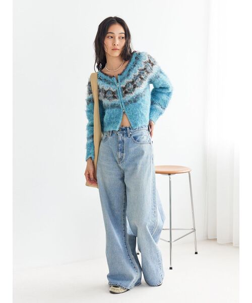ニット セーター 「WEB限定」求心柄ショートジップニット レディース WEB限定】求心柄ショートジップニット（ニット/セーター
