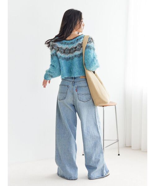 ニット セーター 「WEB限定」求心柄ショートジップニット レディース WEB限定】求心柄ショートジップニット（ニット/セーター