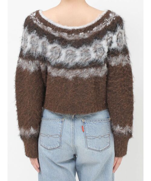 Ungrid(アングリッド)の「【WEB限定】求心柄ショートジップニット(ニット/セーター・レディース・アイボリー/ブラウン/ブルー・FREE)」の12枚目の写真