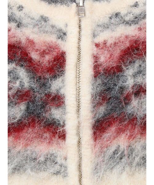 Ungrid(アングリッド)の「【WEB限定】求心柄ショートジップニット(ニット/セーター・レディース・アイボリー/ブラウン/ブルー・FREE)」の6枚目の写真