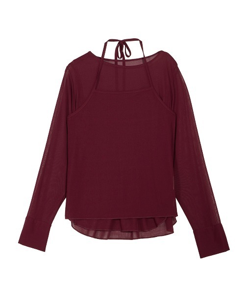 Ameri アメリ COTTON SILK HALTER TOP ホワイト セール】COTTON SILK HALTER TOP（Tシャツ/カットソー）｜Ameri