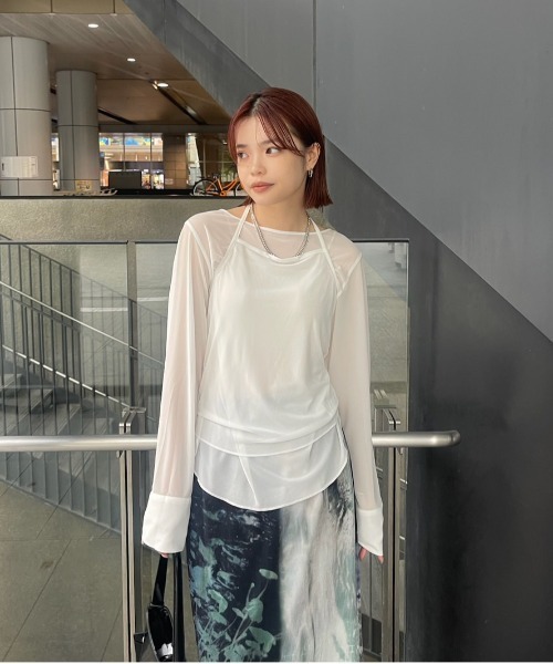 Ameri ★ HALTER NECK LONG SLEEVE SET TOP HALTER NECK LONG SLEEVE SET TOP（Tシャツ/カットソー）｜Ameri