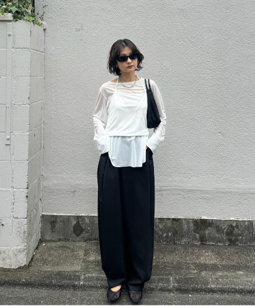 HALTER NECK LONG SLEEVE SET TOP（Tシャツ/カットソー）｜Ameri