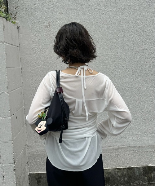 HALTER NECK LONG SLEEVE SET TOP（Tシャツ/カットソー）｜Ameri