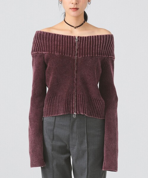 Ray BEAMS（レイビームス）の「モールフェード ジップ カーディガン [手洗い可]（カーディガン/ボレロ・レディース・ロイヤルブルー/ブラック/ワイン・ONE SIZE）」の20枚目の写真