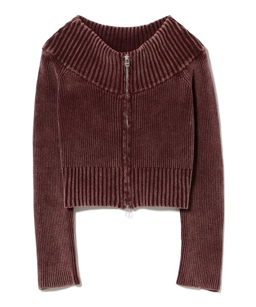 Ray BEAMS モールフェード ジップ カーディガン Ray BEAMS（レイ ビームス）モールフェード ジップ カーディガン