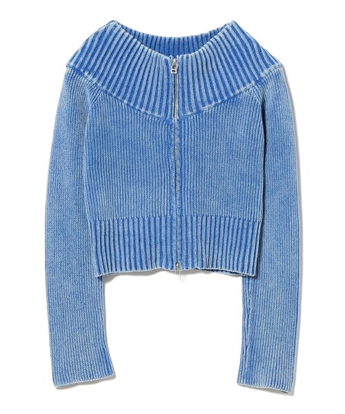 モールフェード ジップ カーディガン [手洗い可]（カーディガン/ボレロ