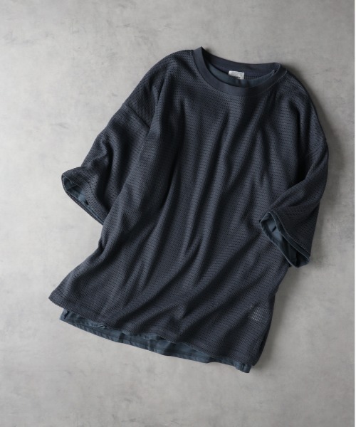 Right-on(ライトオン)の「NEOSARTIC(ネオサーティック)【メンズ】透かし編みTシャツアンサンブル(その他トップス・メンズ・オリーブ/ライトベージュ/ブルー・L/XL/M)」の3枚目の写真