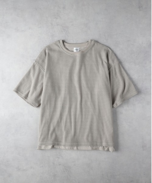 Right-on(ライトオン)の「NEOSARTIC(ネオサーティック)【メンズ】透かし編みTシャツアンサンブル(その他トップス・メンズ・オリーブ/ライトベージュ/ブルー・L/XL/M)」の6枚目の写真