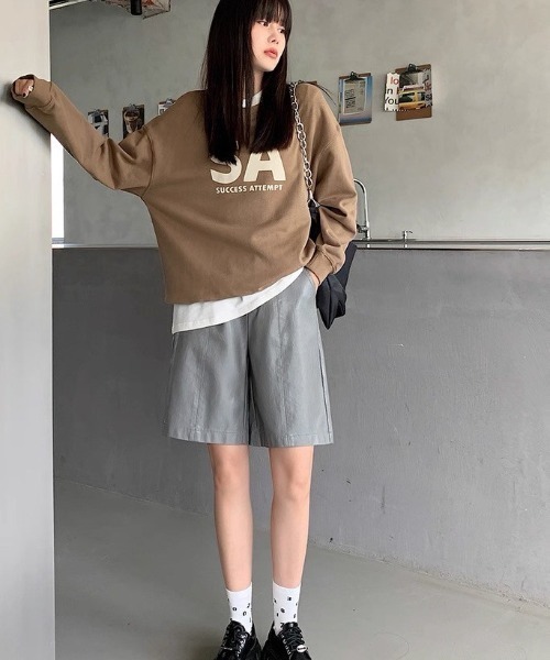 UP START(アップスタート)の「【LAMPOON】合成皮革ハーフパンツ(その他パンツ・レディース・グレー/ブラック・MEDIUM/LARGE/SMALL)」の14枚目の写真