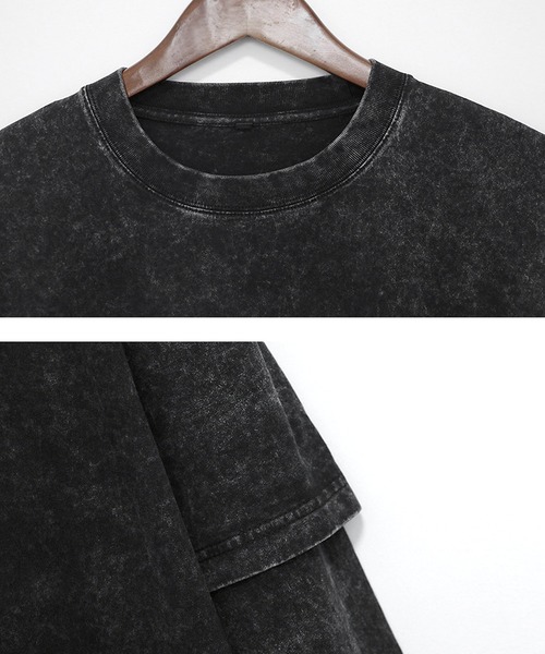 JOHNNY WOLF（ジョニーウルフ）の「EUSTACE オーバーサイズ アシッドウォッシュ レイヤード Tシャツ（Tシャツ/カットソー・メンズ・ブラック・S/M/L/XL）」の4枚目の写真