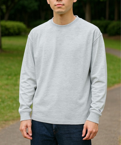 DISCUS ATHLETIC(ディスカス アスレチック)の「【DISCUS ATHLETIC/ディスカス アスレチック】USAコットンブレンドヘビーウェイトロンT(Tシャツ/カットソー・メンズ・ブラック/ホワイト/ネイビー/グレイッシュベージュ/オートミール/杢グレー・MEDIUM/LARGE/X-LARGE)」の4枚目の写真