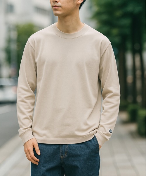 DISCUS ATHLETIC(ディスカス アスレチック)の「【DISCUS ATHLETIC/ディスカス アスレチック】USAコットンブレンドヘビーウェイトロンT(Tシャツ/カットソー・メンズ・ブラック/ホワイト/ネイビー/グレイッシュベージュ/オートミール/杢グレー・MEDIUM/LARGE/X-LARGE)」の5枚目の写真