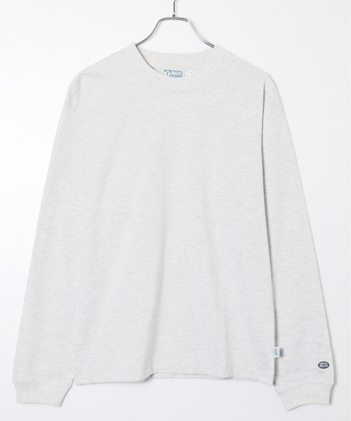 DISCUS ATHLETIC(ディスカス アスレチック)の「【DISCUS ATHLETIC/ディスカス アスレチック】USAコットンブレンドヘビーウェイトロンT(Tシャツ/カットソー・メンズ・ブラック/ホワイト/ネイビー/グレイッシュベージュ/オートミール/杢グレー・MEDIUM/LARGE/X-LARGE)」の18枚目の写真