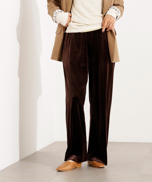 N.（N. Natural Beauty Basic）（エヌエヌナチュラルビューティーベーシック）の「ベロアパンツ（その他パンツ・レディース・ベージュ/ブラウン・MEDIUM）」の6枚目の写真