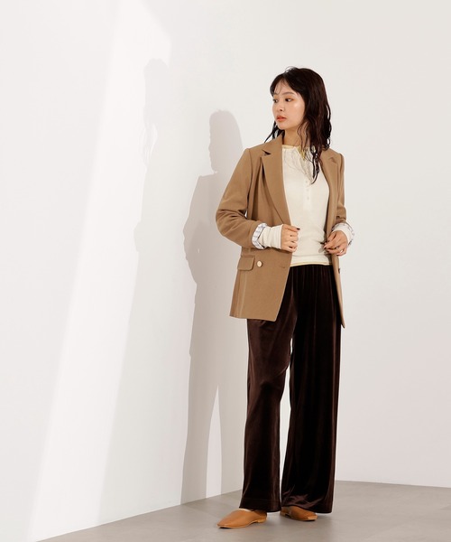 N.（N. Natural Beauty Basic）（エヌエヌナチュラルビューティーベーシック）の「ベロアパンツ（その他パンツ・レディース・ベージュ/ブラウン・MEDIUM）」の7枚目の写真