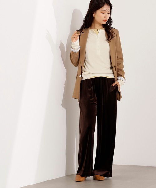 N.（N. Natural Beauty Basic）（エヌエヌナチュラルビューティーベーシック）の「ベロアパンツ（その他パンツ・レディース・ベージュ/ブラウン・MEDIUM）」の8枚目の写真