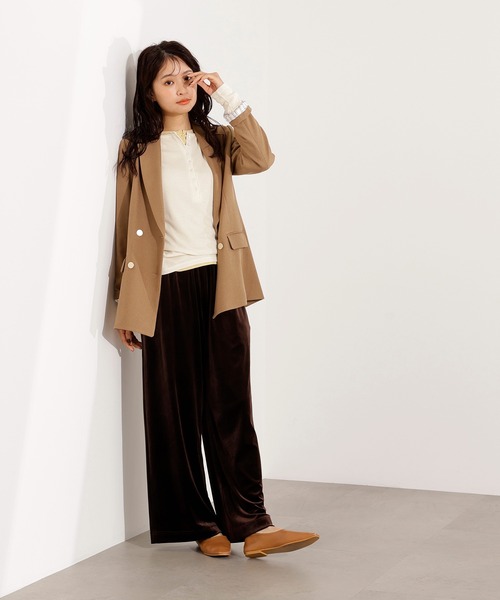 N.（N. Natural Beauty Basic）（エヌエヌナチュラルビューティーベーシック）の「ベロアパンツ（その他パンツ・レディース・ベージュ/ブラウン・MEDIUM）」の10枚目の写真