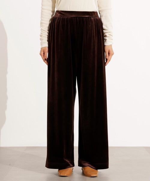 N.（N. Natural Beauty Basic）（エヌエヌナチュラルビューティーベーシック）の「ベロアパンツ（その他パンツ・レディース・ベージュ/ブラウン・MEDIUM）」の11枚目の写真