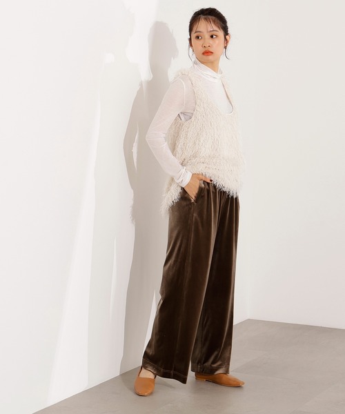 N.（N. Natural Beauty Basic）（エヌエヌナチュラルビューティーベーシック）の「ベロアパンツ（その他パンツ・レディース・ベージュ/ブラウン・MEDIUM）」の21枚目の写真